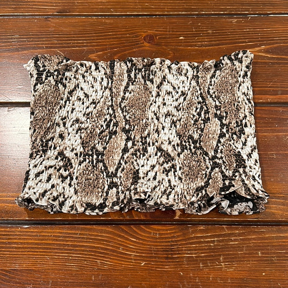 Wild honey tube top snakeskin size M